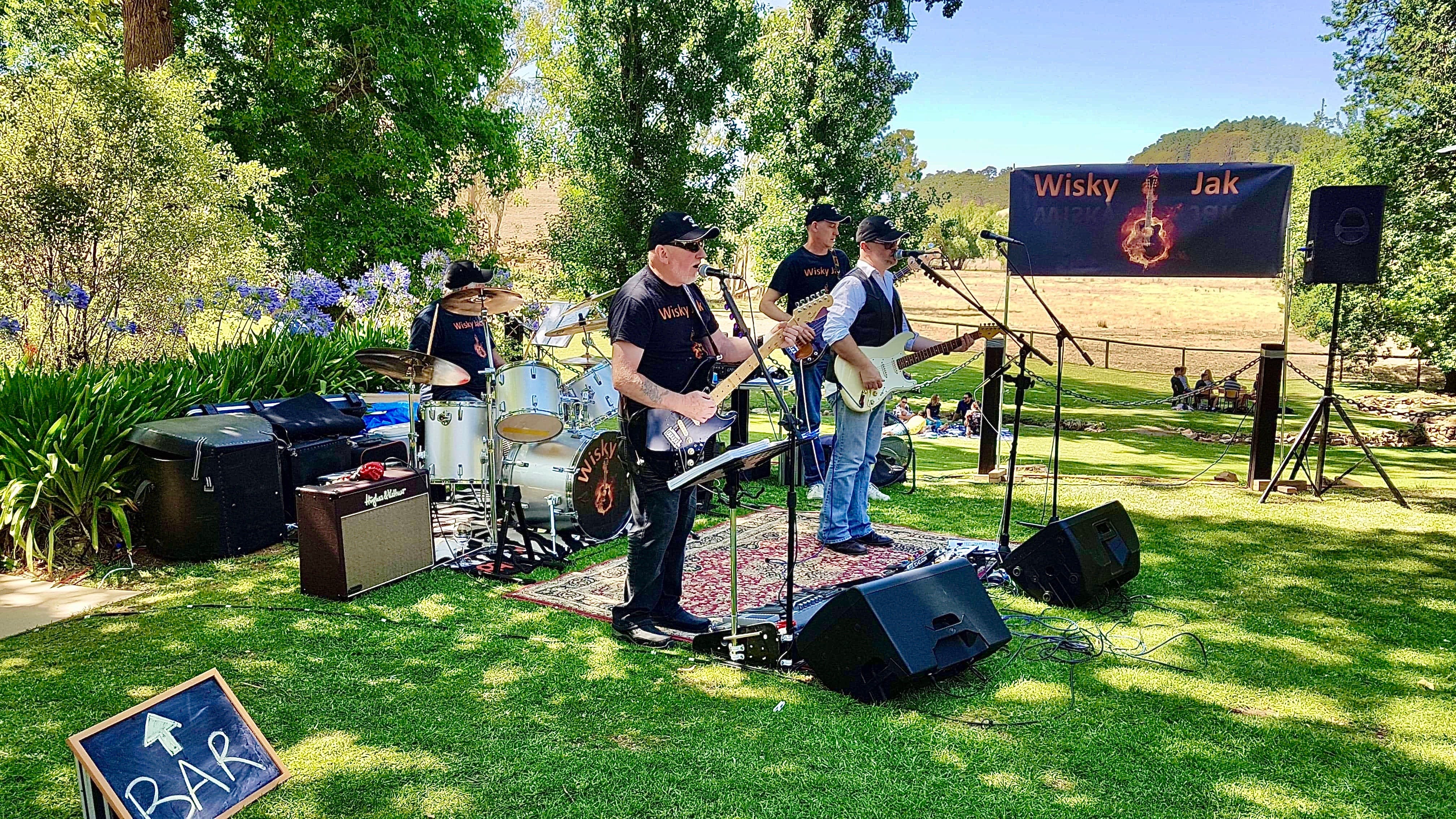Angas Plains Wines Live in the Vines with the band -Wisky Jak - Geraldton Accommodation